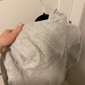 Lululemon light gray scuba hoodie!